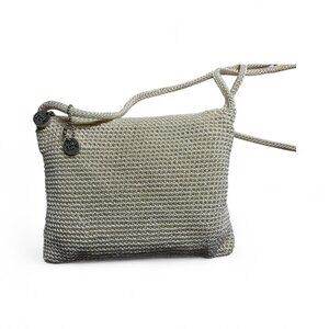 The Sak Crossbody Mini Bag Neutral Ivory Zip Closure & Bag Charm